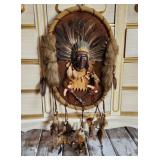 Vintage Native American Ornate Wall Hanging 24"
