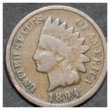Better Date 1894 Indian Head Cent Nice