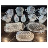 Fostoria American Butter Dish, Cream & Sugar, S&P