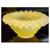 Fenton Custard Glass Fairy Lamp Base 5" Bowl