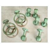 Cast Iron Jade Green Victorian Bathroom Hardware