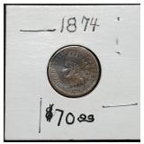 1874 Indian Head Cent