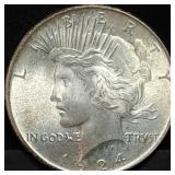 1924 Peace Silver Dollar Gem BU