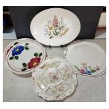 Group of Floral Cookie Platters & Trays, Ridgway