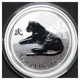 2010 Australia 2oz .9999 Silver Year of the Tiger