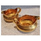 22kt Gold Encrusted Cream & Sugar Set