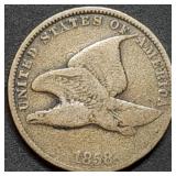 1858 Flying Eagle Cent Nice