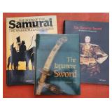 3 Samurai Warrior & Sword Hardback Books