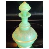 Victorian French Opaline Uranium Glass Perfume