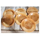 7 Fire King Peach Lustre Plates