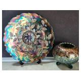 Carnival Glass Fenton Holly & Berry 9.5" Plate