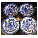 Set of 4 Japan Blue Willow 9" Lunch Plates