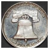 1 Troy Oz .999 Silver Liberty Bell Trade Round
