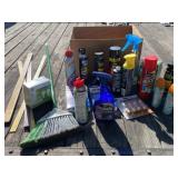 Lot of Chemicals, Cleaners, Yardsticks