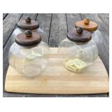 Cutting Board and Canister Jars