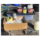 Tote with Lid, Bondo, Spray Paint