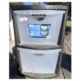 Sterilite 2 Drawer Plastic Storage Bin