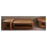 3 pc Oak Coffee and End Table Set