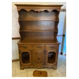 2 pc Maple Curio Hutch