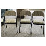 3 - Matching Folding Card Table Chairs