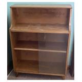 Oak Glass Front Bookcase