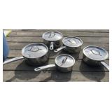 5 - Stainless Saucepans with Lids