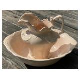 Peach Wash Bowl and Pitcher