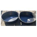 2 - 3 Gallon Rubber Feed Pans