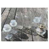 Oil Lamp, Canisters and Jars