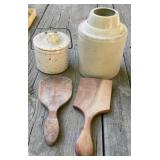 Wood Paddles and Stoneware Wood Paddles and Stoneware