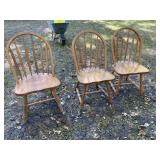3 - Bentwood Oak Chairs 3 - Bentwood Oak Chairs