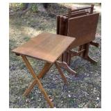 Oak TV Trays and Stand Oak TV Trays and Stand