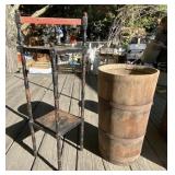 Smoking Stand and Staved Churn Smoking Stand and Staved Churn