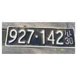 1930 Illinois License Plate 1930 Illinois License Plate