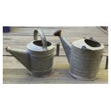 2 - Galvanized Watering Cans 2 - Galvanized Watering Cans