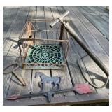 Weather Vane, Hay Hook, Milk Crate Weather Vane, Hay Hook, Milk Crate
