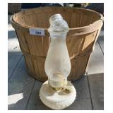 Bushel Basket of Fruit Jars, Oil Lamp Bushel Basket of Fruit Jars, Oil Lamp