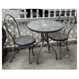 3 pc Patio Table and 2 Chairs 3 pc Patio Table and 2 Chairs