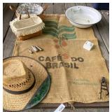 Burlap, Granite, Longaberger Burlap, Granite, Longaberger