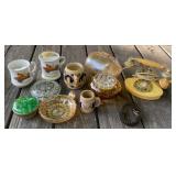 Glass Floral Frogs, Mustache Cups, More Glass Floral Frogs, Mustache Cups, More