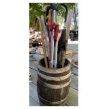 Staved Barrel and Yardsticks Staved Barrel and Yardsticks