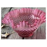 Cranberry Hobnail Bowl Cranberry Hobnail Bowl