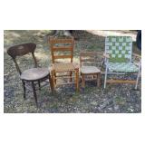 Lawn Chair & Wood Chairs Lawn Chair & Wood Chairs