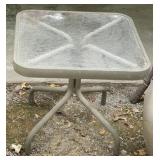 Glass Top Patio Side Table Glass Top Patio Side Table