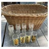 Laundry Basket and Pin Up Glasses Laundry Basket and Pin Up Glasses
