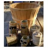 Bushel Basket, Skull Ashtray & More Bushel Basket, Skull Ashtray & More