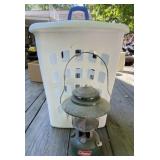 Clothes Hamper and Coleman Lantern Clothes Hamper and Coleman Lantern