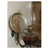 Oil Lamp with Reflector & Wall Bracket Oil Lamp with Reflector & Wall Bracket