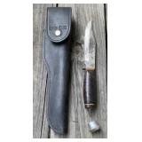 Bowie Knife and Buck Sheath Bowie Knife and Buck Sheath