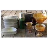 Carnival Glass and Aluminum Lunchboxes Carnival Glass and Aluminum Lunchboxes